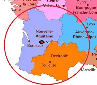 Carte du sud ouest